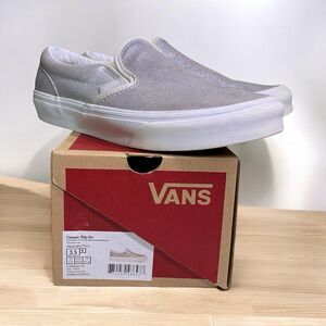 Vans Classic Slip On Silver Shoes With Box Kids Size 3.5